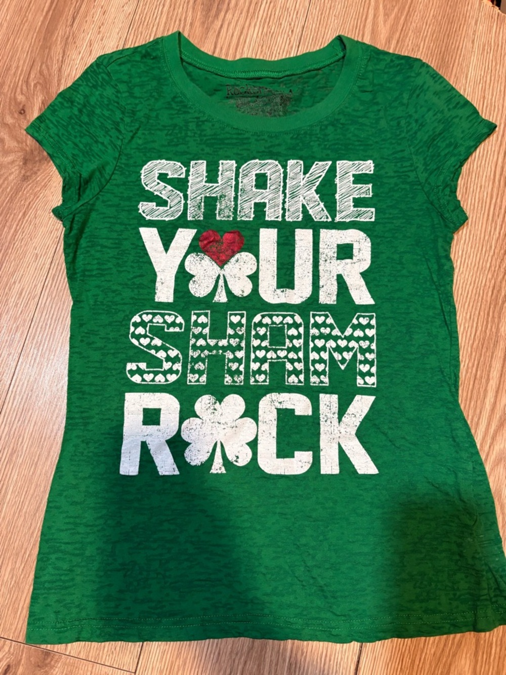 Green 'Shake Your Shamrock' Kids Graphic Tee